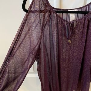 Wine shimmer blouse